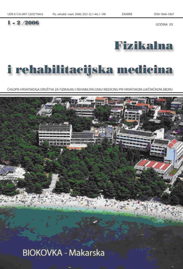 Fizikalna i rehabilitacijska medicina – god 2006 br 1 – 2