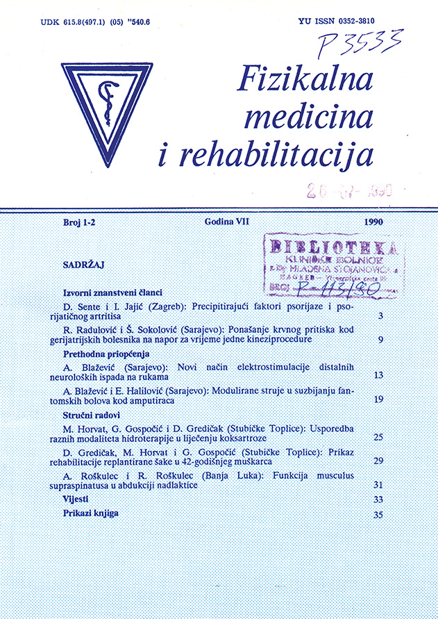 Fizikalna i rehabilitacijska medicina – god 1990 br 1 – 2