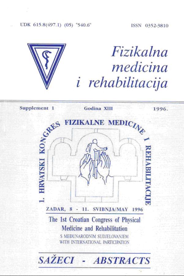 Fizikalna i rehabilitacijska medicina – god 1996 – suppl 1
